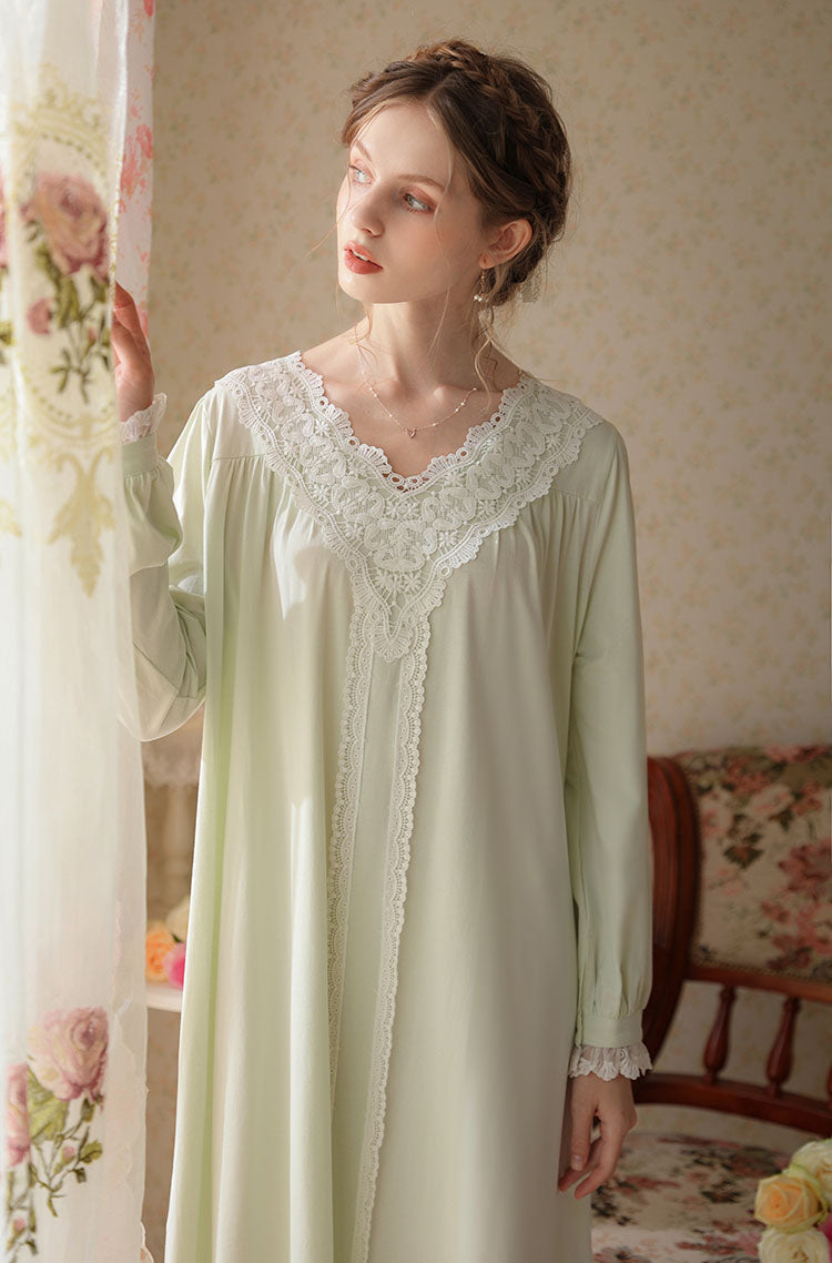 Lace Trimmed Vintage Style Nightgown