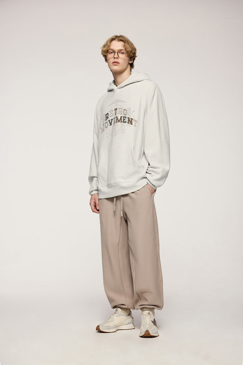 Sudadera con capucha y apliques de movimiento retro