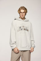 Sudadera con capucha y apliques de movimiento retro