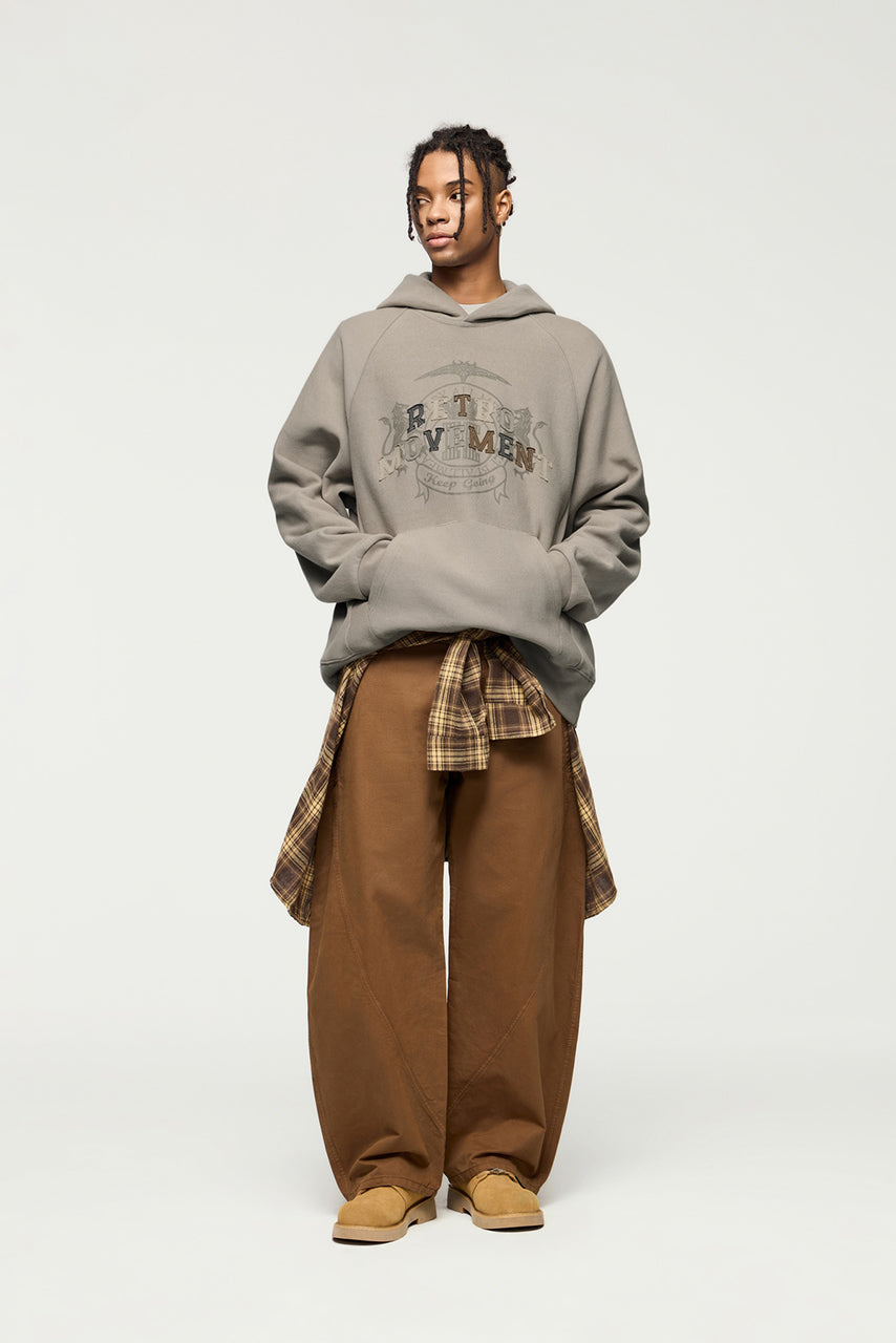 Sudadera con capucha y apliques de movimiento retro