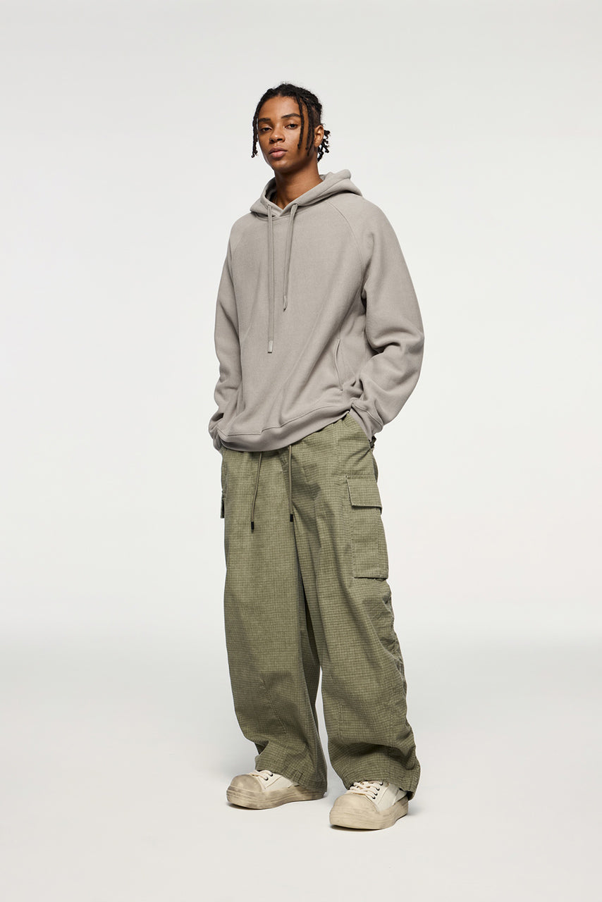 Sudadera con capucha de tejido retro