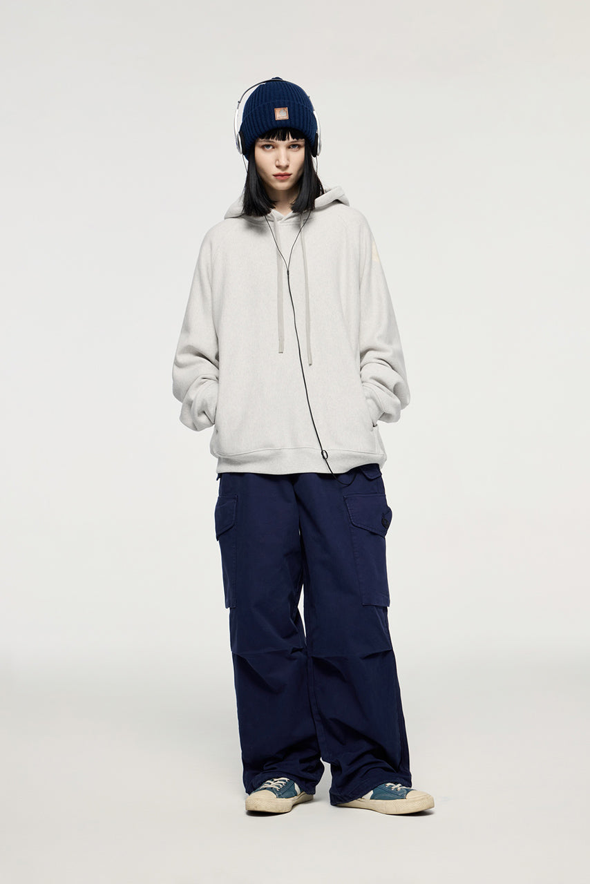 Sudadera con capucha de tejido retro