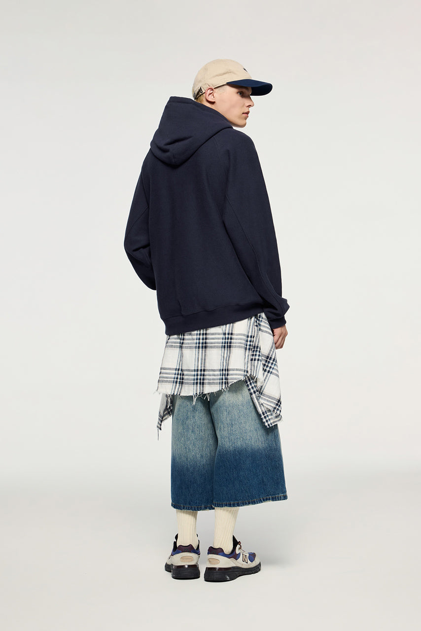 Sudadera con capucha de tejido retro
