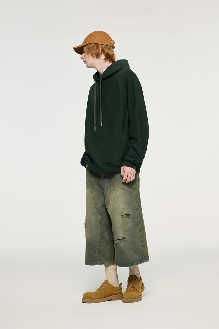 Sudadera con capucha de tejido retro