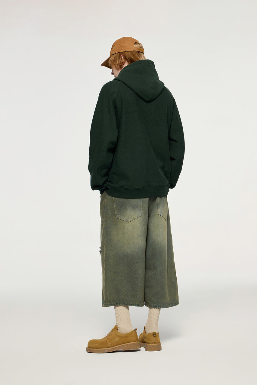 Sudadera con capucha de tejido retro