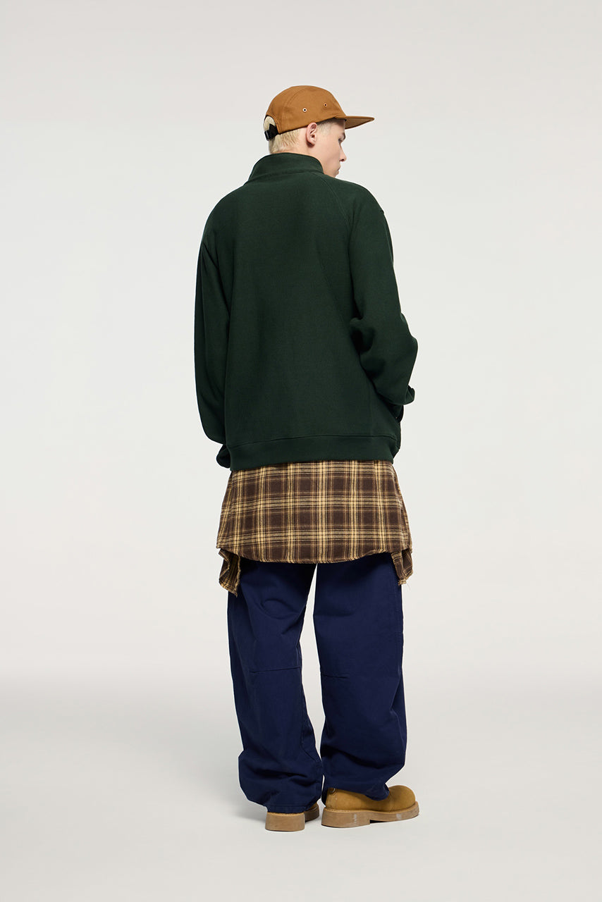 Sudadera con capucha y media cremallera