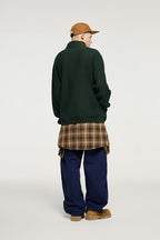 Sudadera con capucha y media cremallera