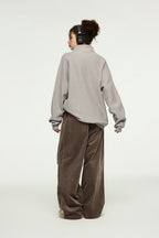 Sudadera con capucha y media cremallera