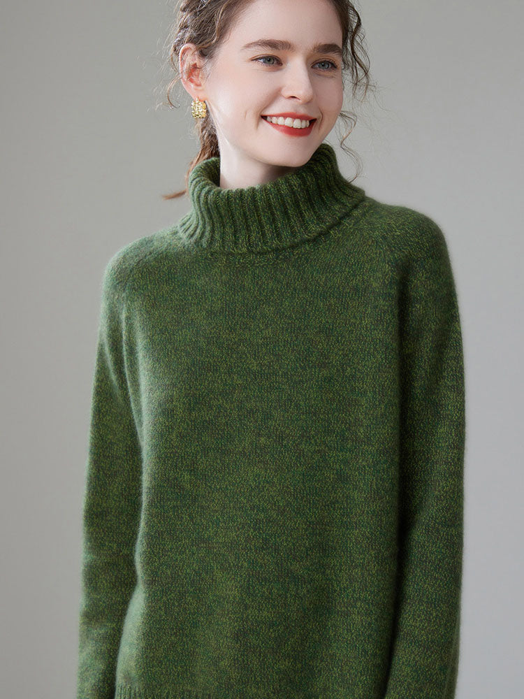 Turtleneck Wool-Cashmere Blend Knitwear