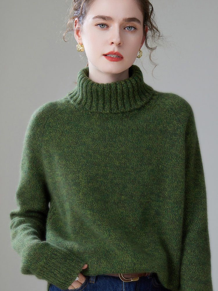 Turtleneck Wool-Cashmere Blend Knitwear