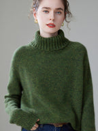 Turtleneck Wool-Cashmere Blend Knitwear