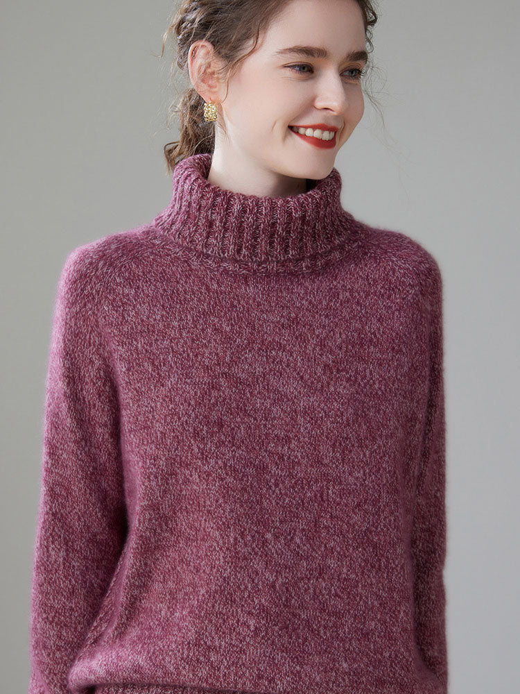 Turtleneck Wool-Cashmere Blend Knitwear