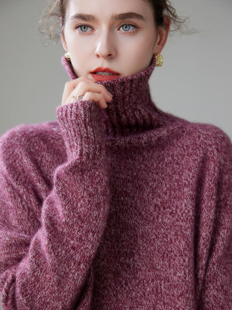 Turtleneck Wool-Cashmere Blend Knitwear