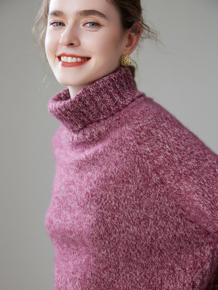 Turtleneck Wool-Cashmere Blend Knitwear