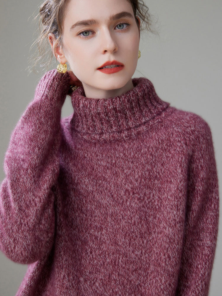 Turtleneck Wool-Cashmere Blend Knitwear