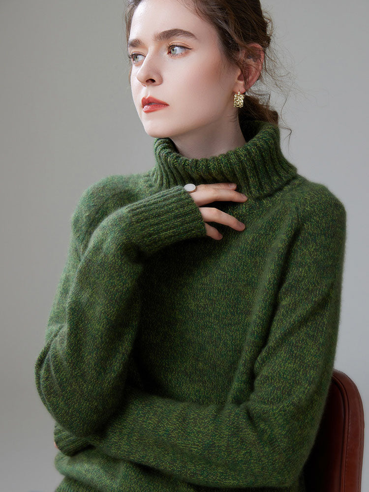 Turtleneck Wool-Cashmere Blend Knitwear