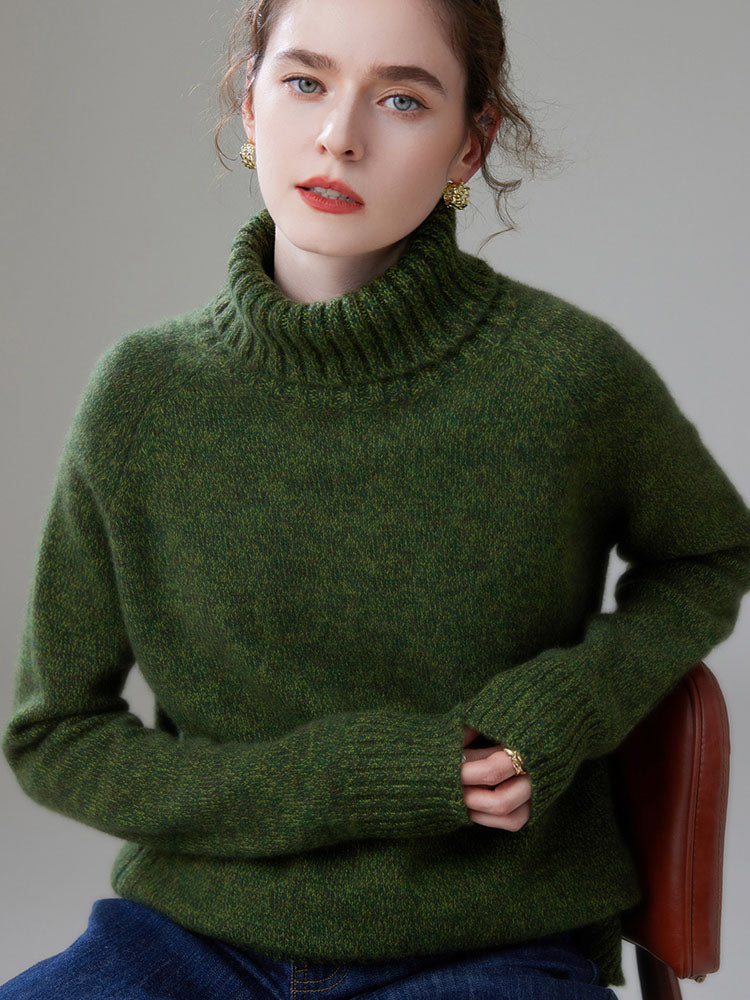 Turtleneck Wool-Cashmere Blend Knitwear