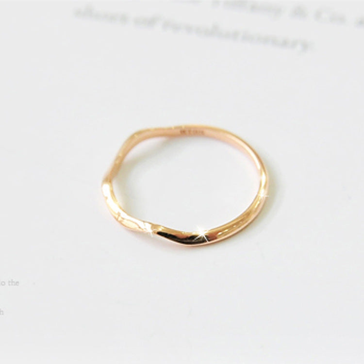 Minimalist Wave Band Ring