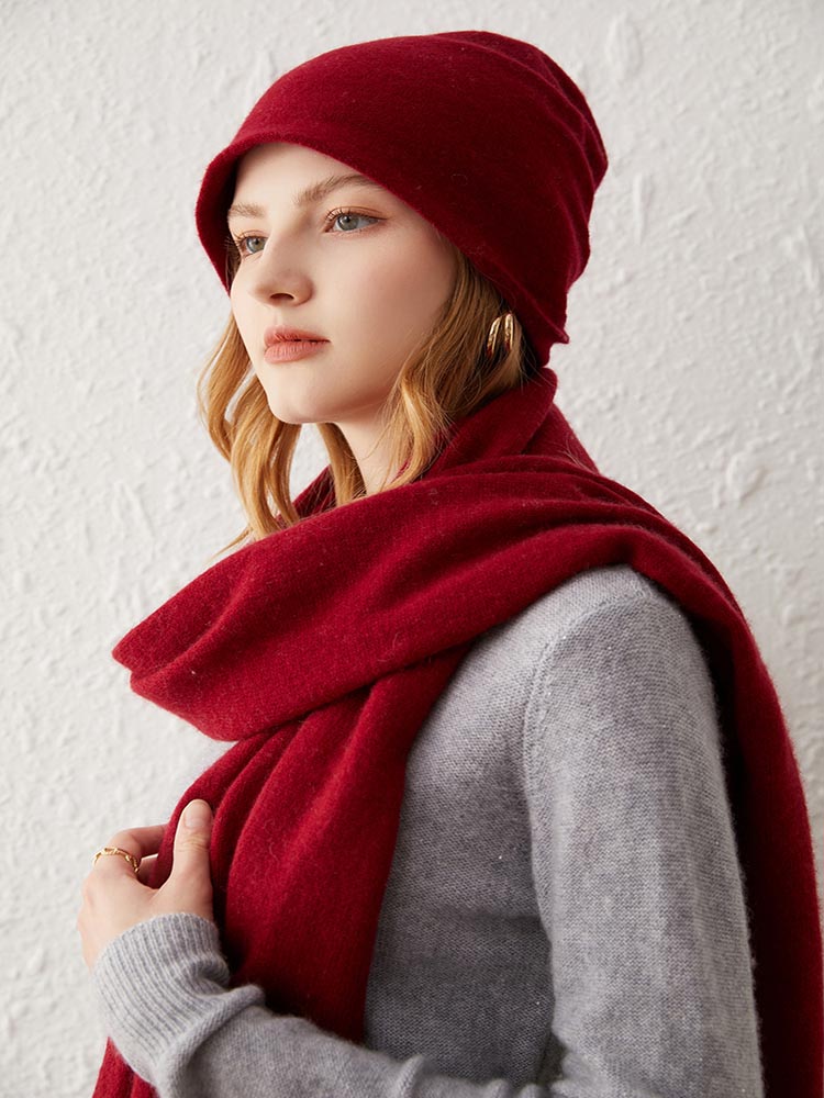 Classic Wool-Cashmere Blend Shawl Scarf