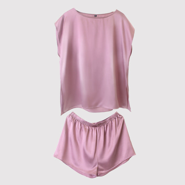 Silk Sleeveless Top & Shorts Pajama Set