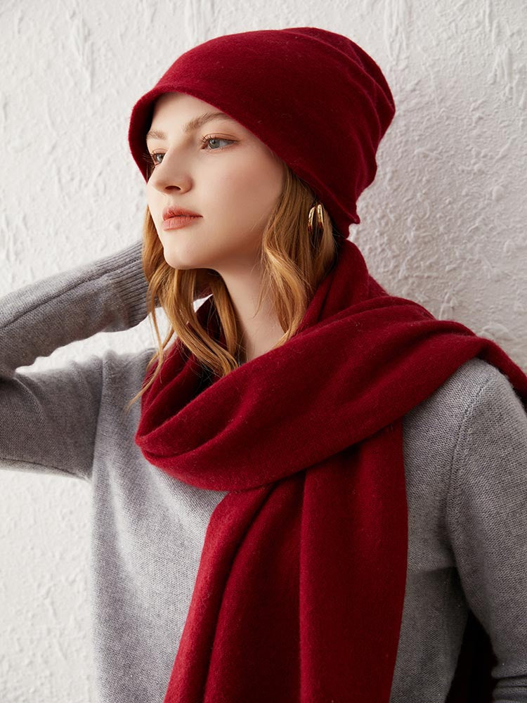 Classic Wool-Cashmere Blend Shawl Scarf
