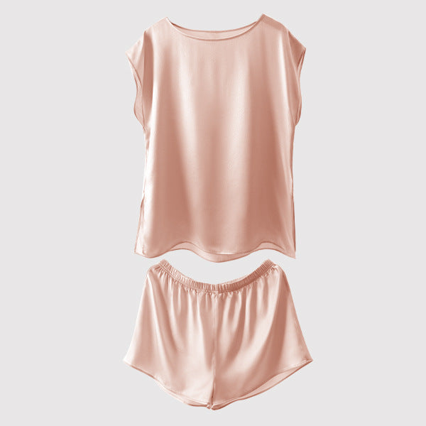 Silk Sleeveless Top & Shorts Pajama Set