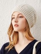 Knit Hat with Hollowed-out Craftsmanship