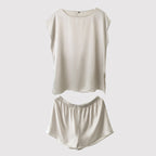 Silk Sleeveless Top & Shorts Pajama Set