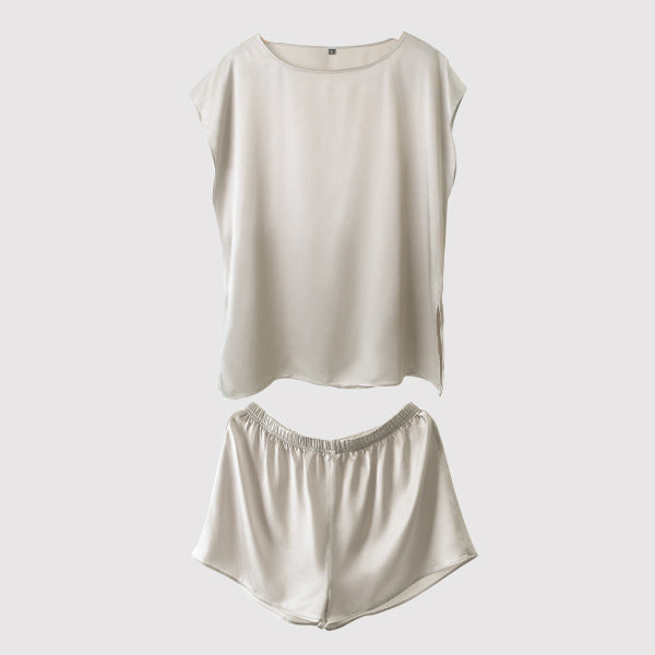 Silk Sleeveless Top & Shorts Pajama Set