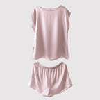 Silk Sleeveless Top & Shorts Pajama Set