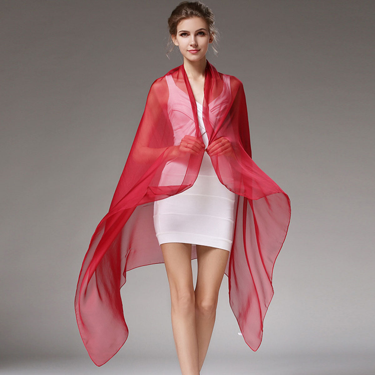 Silk  Rectangle Scarf / Shawl 180x110cm