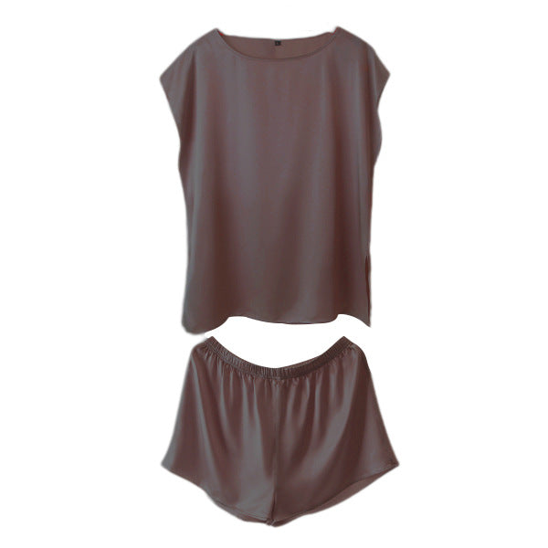 Silk Sleeveless Top & Shorts Pajama Set