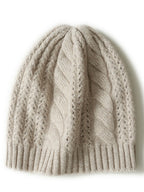 Knit Hat with Hollowed-out Craftsmanship