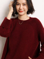 Drop-shoulder Crew Neck Pullover