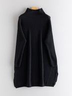 Cashmere Turtleneck Drop-shoulder Sweater Dress