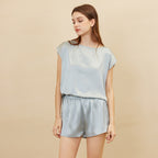Silk Sleeveless Top & Shorts Pajama Set