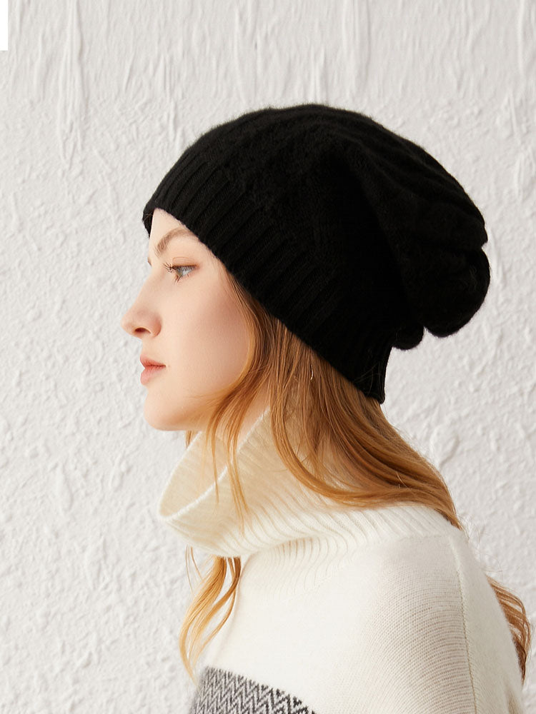Knit Hat with Hollowed-out Craftsmanship