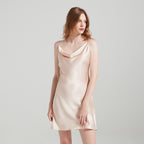 Feminine Cowl Neck Silk Chemise