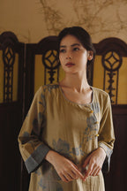 Cotton Oriental Classical Style Jacquard Nightgown