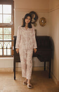 Cotton Plant Print Full Length Pajama Set