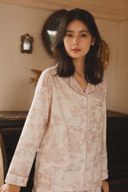 Cotton Plant Print Full Length Pajama Set