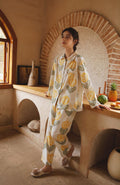 Cotton Tulip Print Full Length Pajama Set