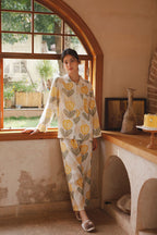Cotton Tulip Print Full Length Pajama Set