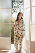 Cotton Cartoon Printed Full Length Pajama Set