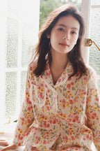 Cotton Fruit Printed Full Length Pajama Set