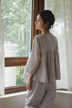 Cotton Jacquard Pajama Set