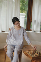 Cotton Jacquard Pajama Set