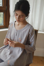 Cotton Jacquard Pajama Set