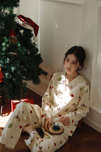 Cotton Dog Print Full Length Pajama Set