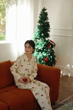 Cotton Dog Print Full Length Pajama Set
